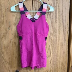 Lululemon has Pink Strappy Athletic Tank Top Sz8